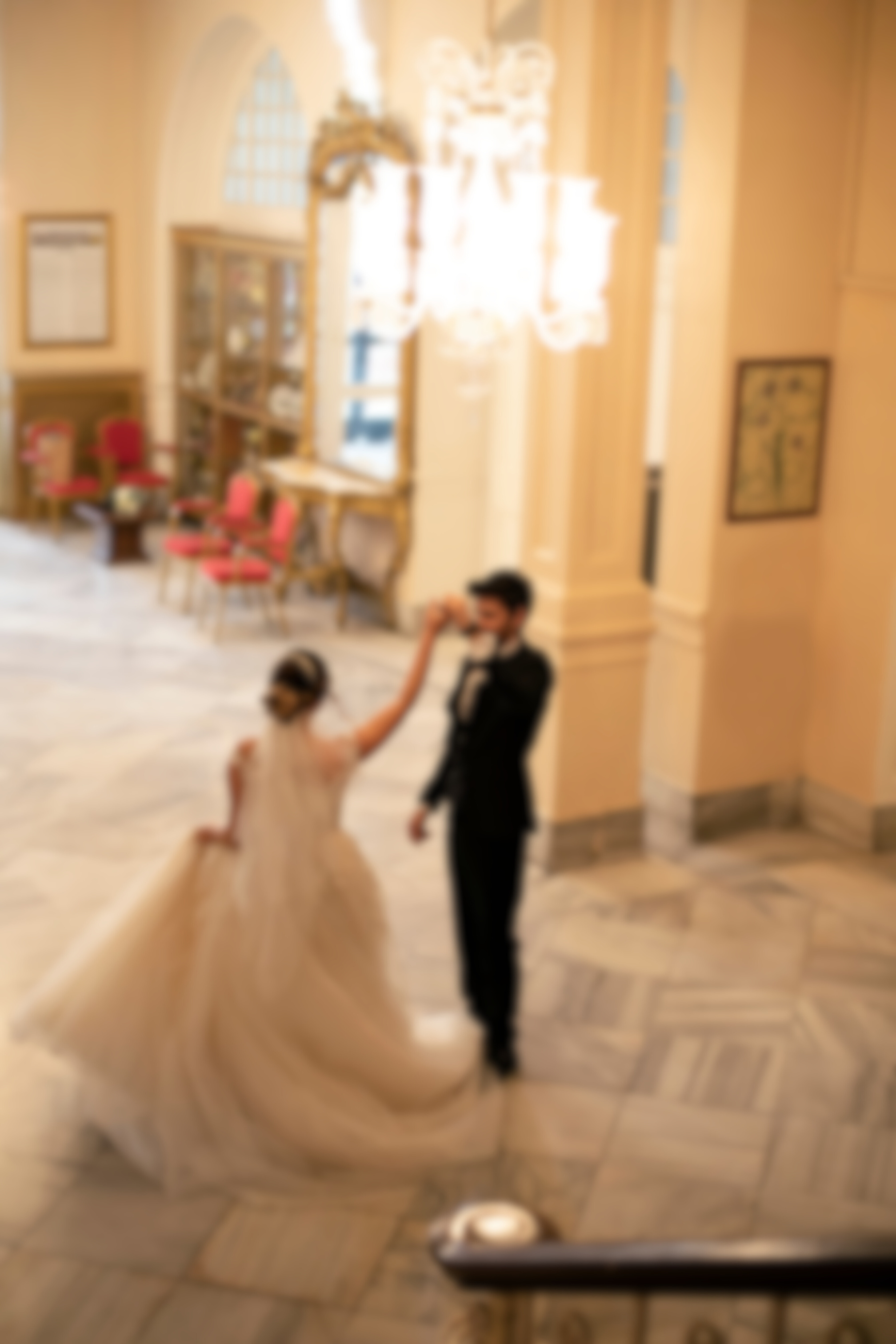 Newly Wed Couple Dancing at the Wedding 
